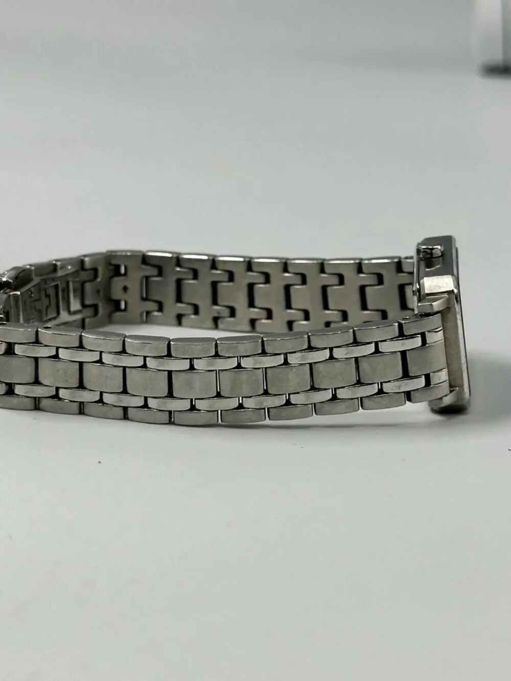 Vincero Ava Watch Women Silver Tone Blue Rectangle Dial New Battery 7.75